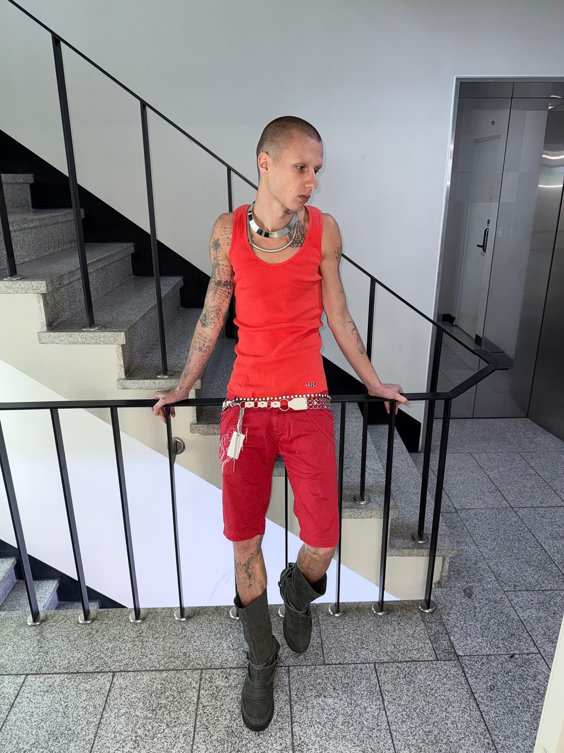 orange rib tank top 상품이미지1