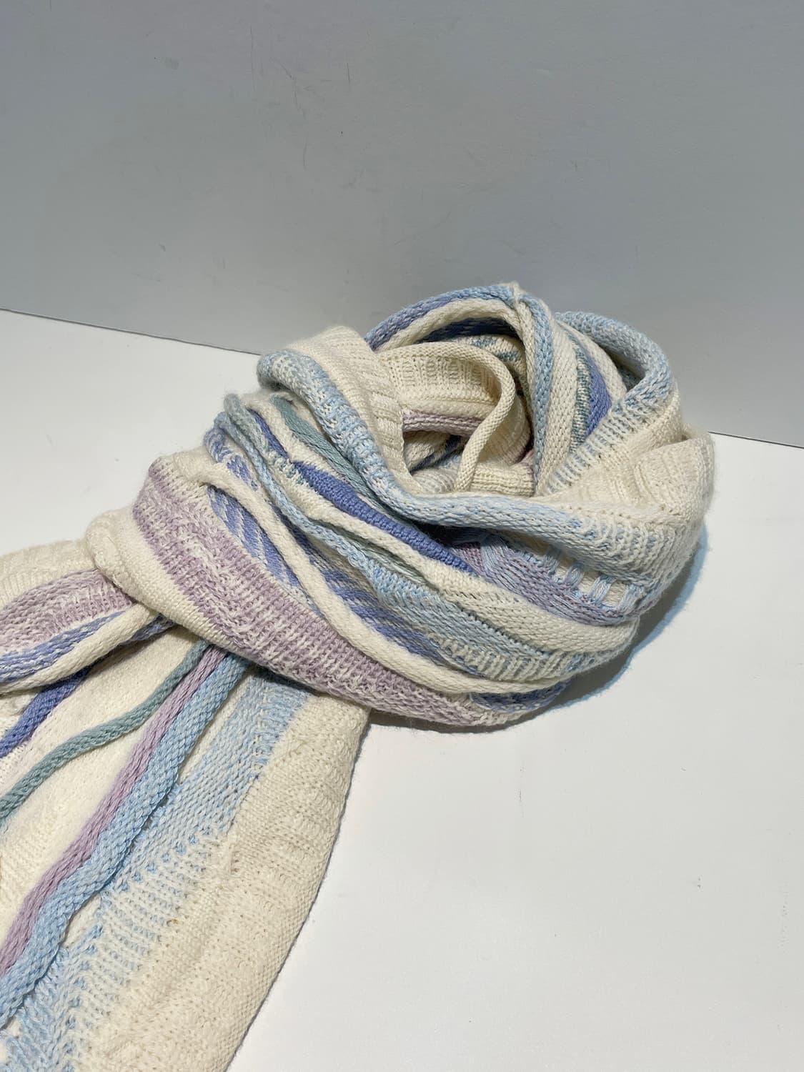 Purely Australian 코튼캔디 케이블 울 목도리 A1420 상품이미지2