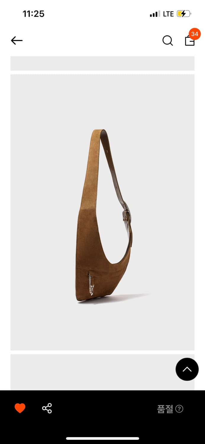 curve crossbody bag(khaki brown) 상품이미지3