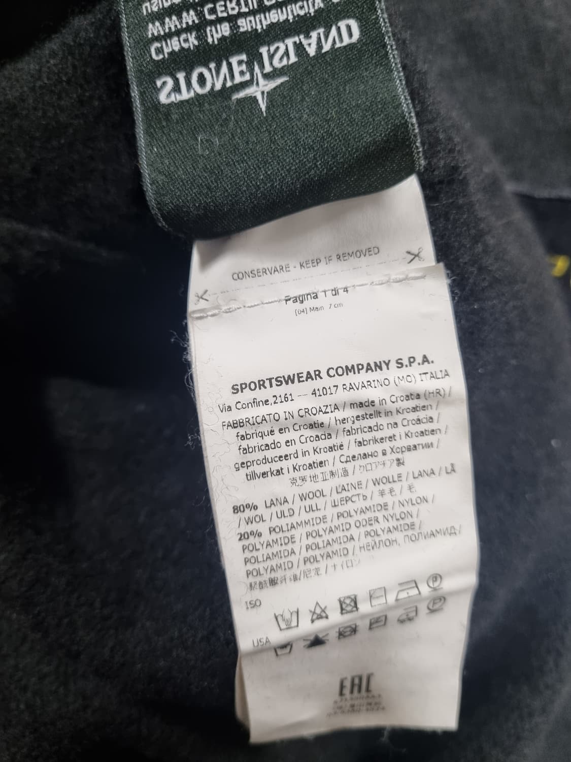 스톤아일랜드 남성 울 니트  상품이미지5