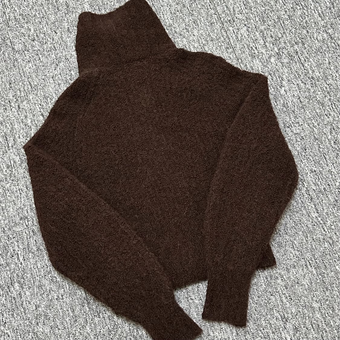 Cos 코스 스프레드 칼라 텍스처드 알파카 가디건 다크브라운 상품이미지8