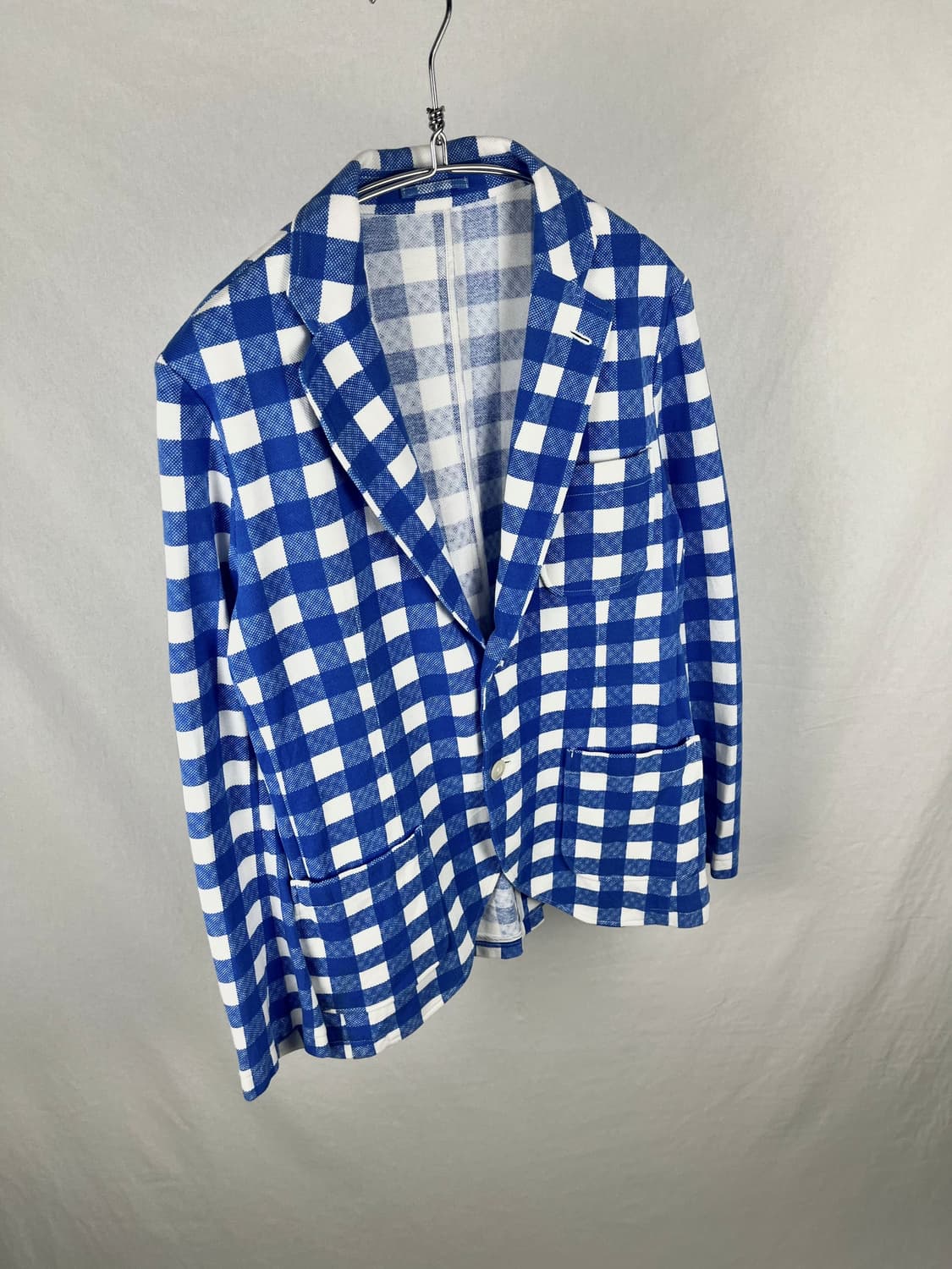 Vintage (Made in Japan) 스웻 체크패턴 블레이저  상품이미지2