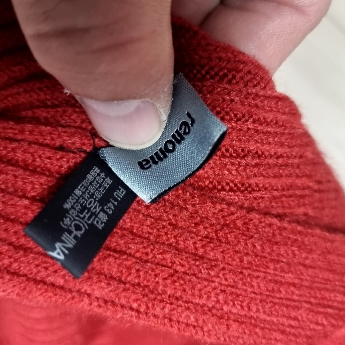 레노마 레드 니트 머플러 상품이미지4