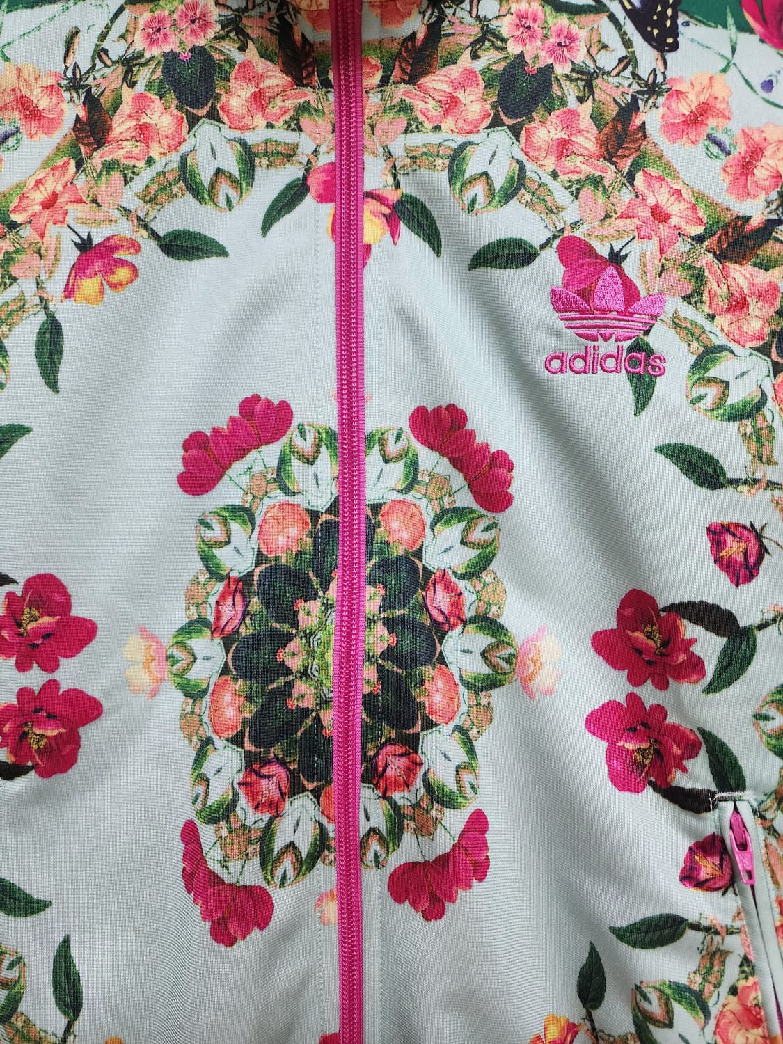 아디다스 플라워패턴 져지 집업 자켓 100 상품이미지4