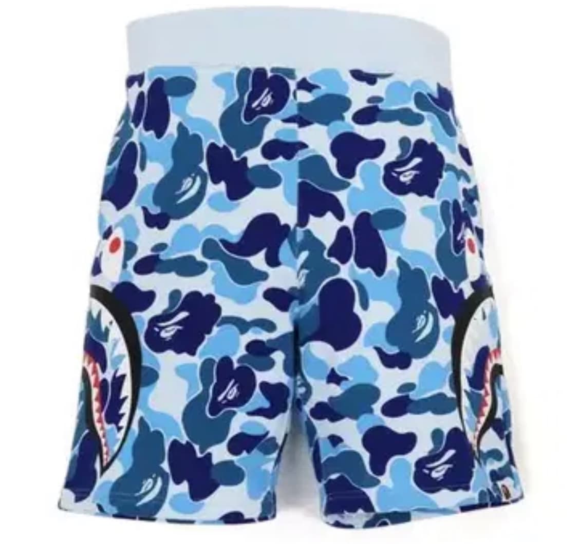 베이프 빅 카모 사이드 샤크 팬츠 반바지 블루 새상품 네고 가능 상품이미지1