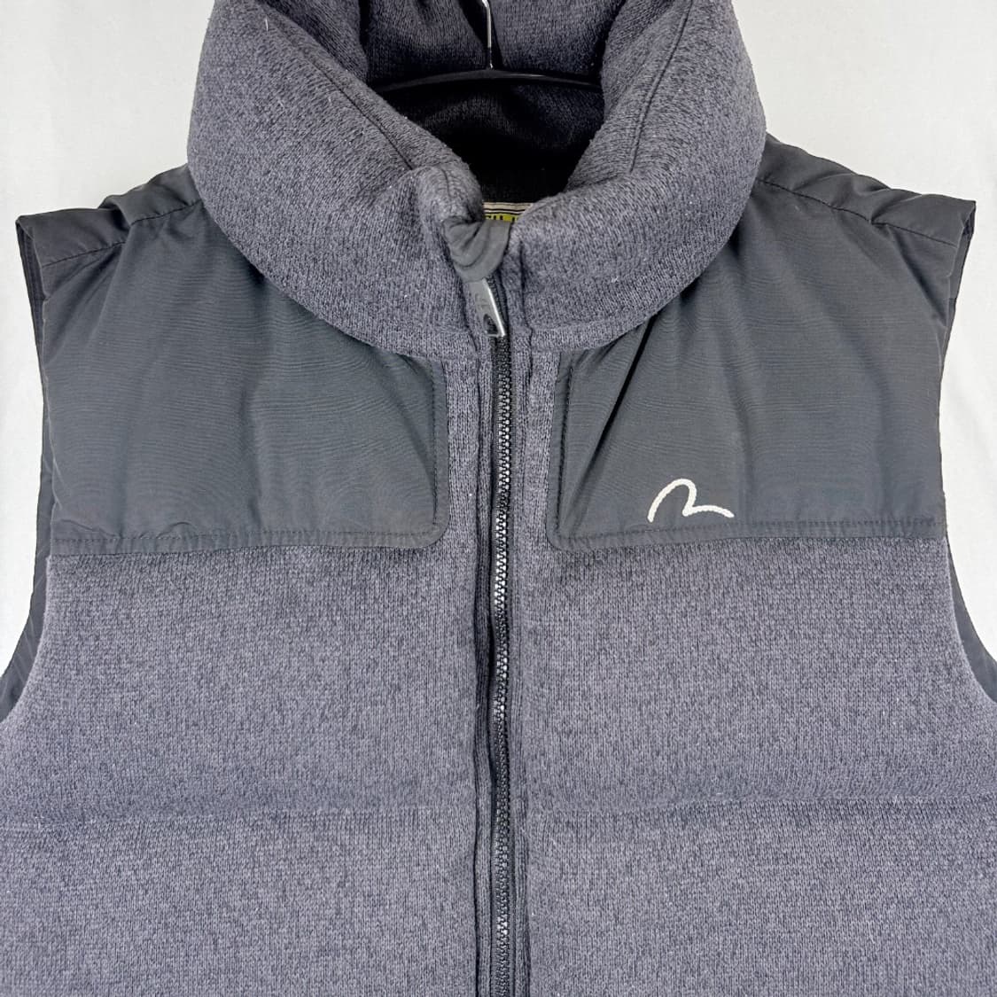 (L) 에비수 덕다운 니트 조끼 패딩 차콜 상품이미지3