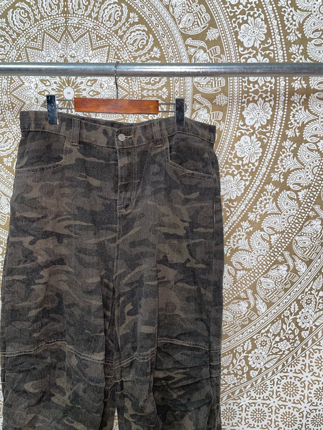 빈티지 더블니 카모팬츠  상품이미지5