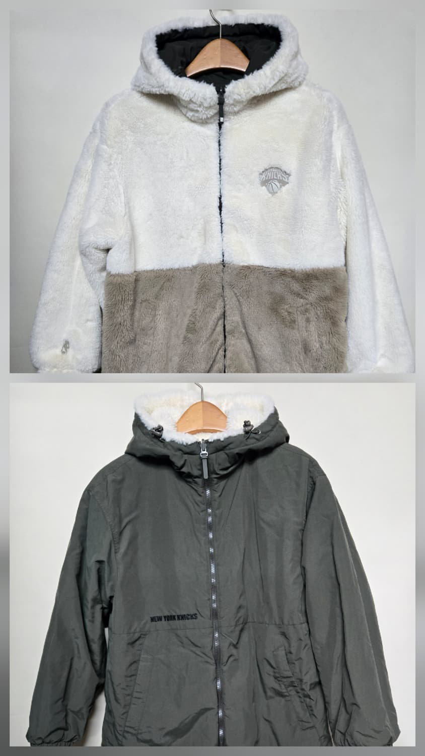 NBA 뉴욕 닉스 양털/패딩 리버시블 후드 자켓 S 상품이미지1