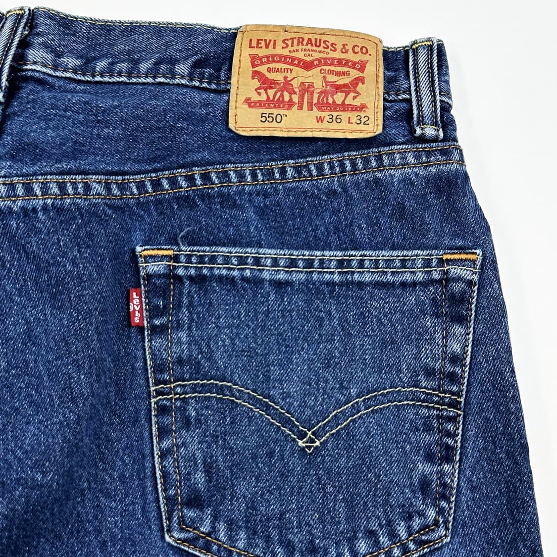 36 리바이스 550 레귤러 스트레이트 데님팬츠 진청 상품이미지4