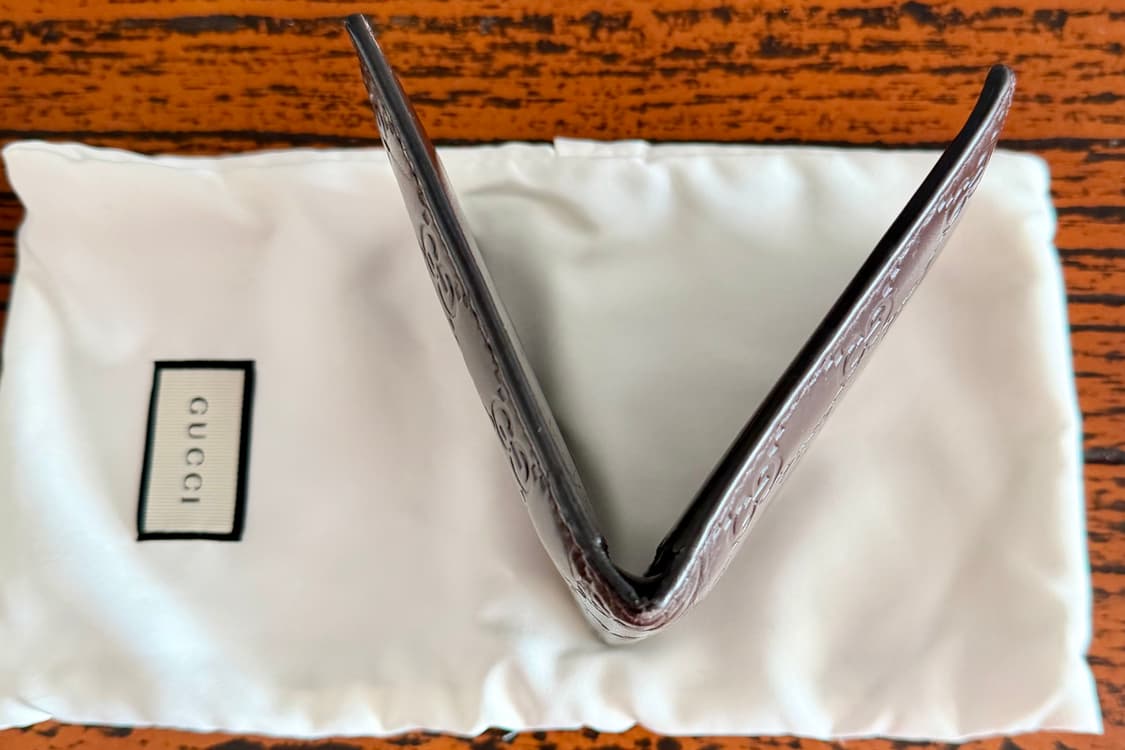 구찌 GUCCI GG 시마 반지갑 브라운 가죽 로고 엠보 지갑 풀박스 상품이미지6