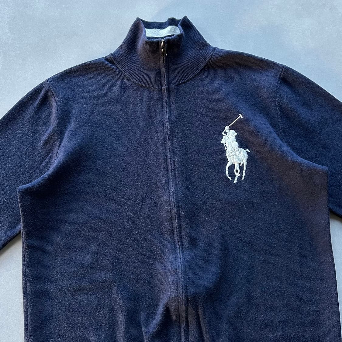 [L]폴로 랄프로렌 빅포니 네이비 니트 집업 상품이미지3