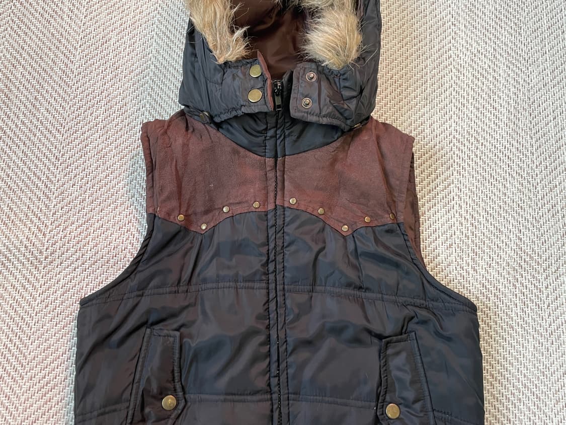 빈티지 퍼 후디 베스트  goa lgb J03258 상품이미지2