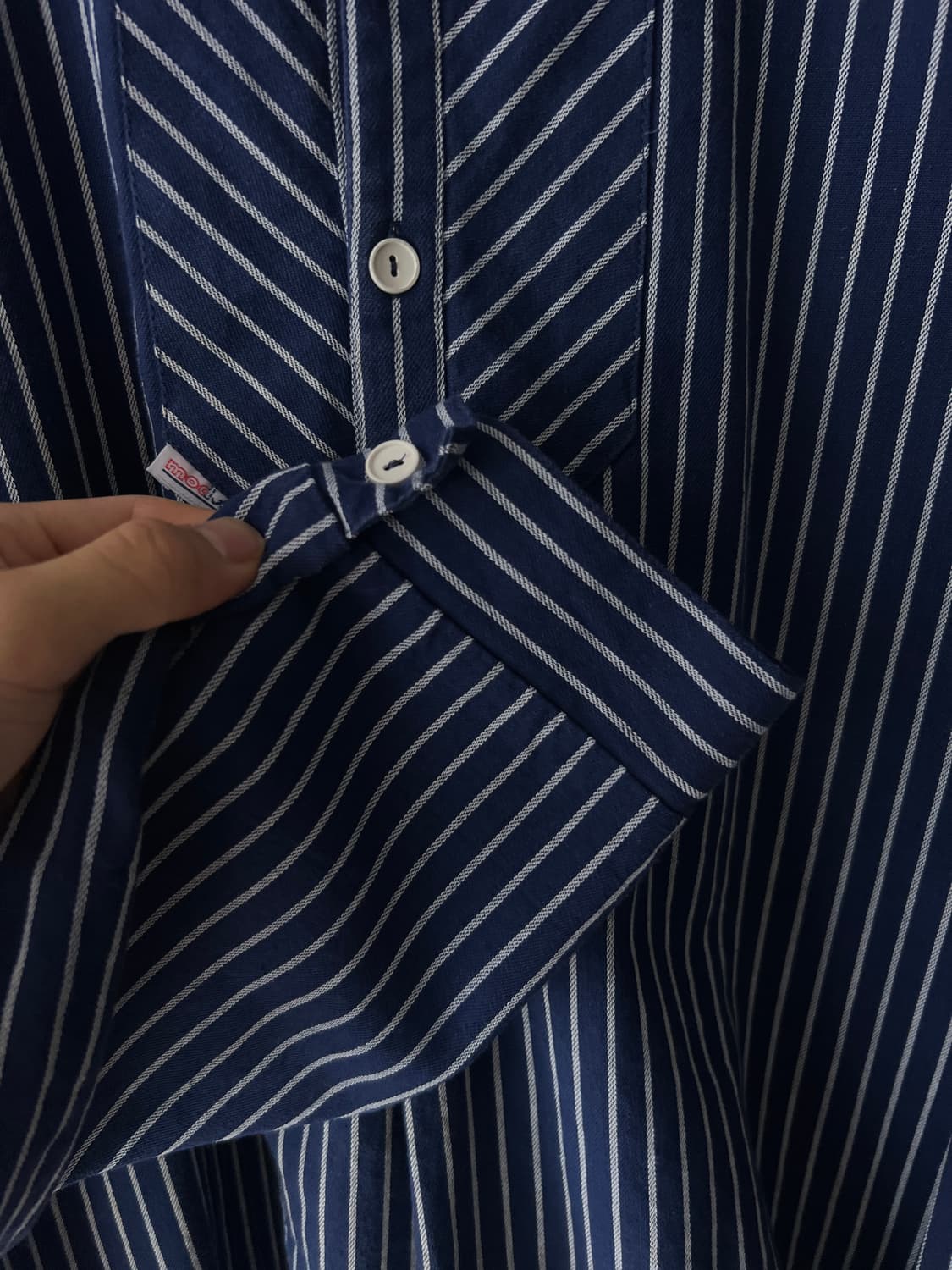 [2XL]80's 프렌치 빈티지 와바시 헨리넥 셔츠 상품이미지5