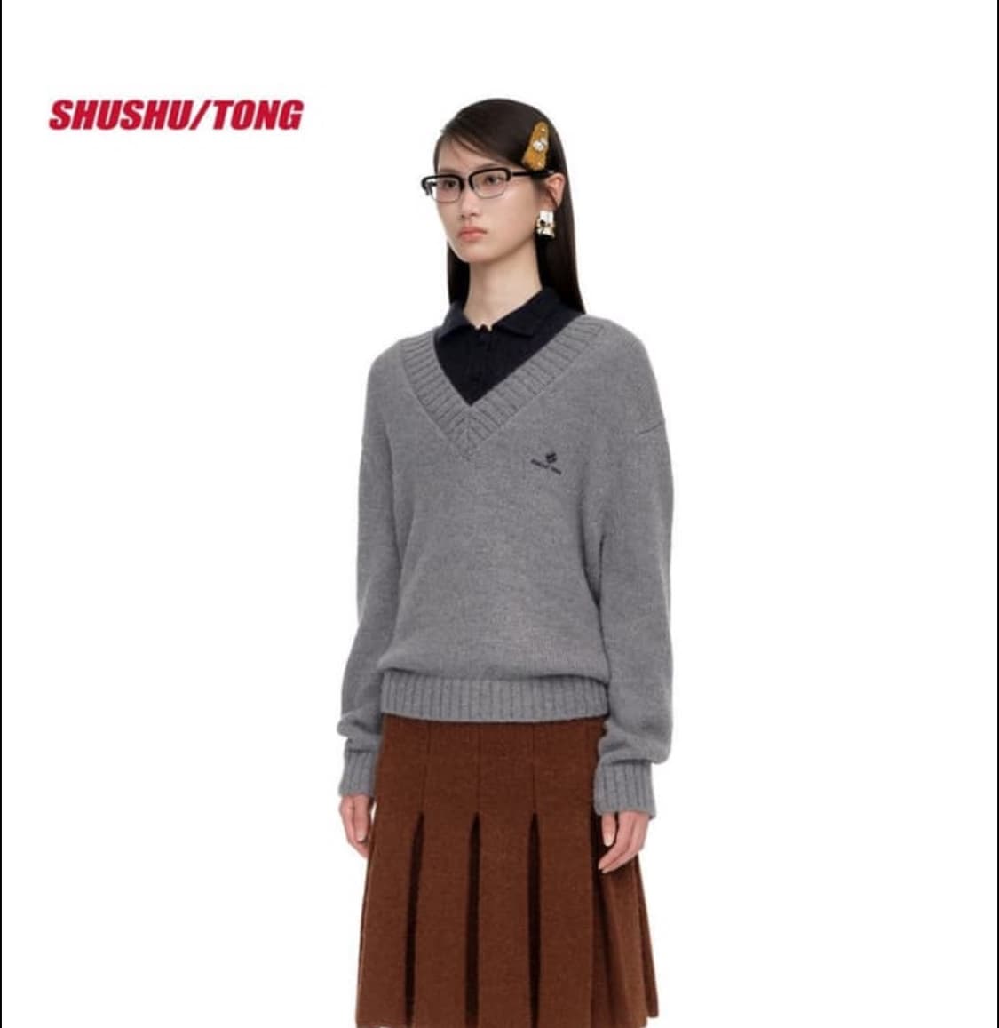 슈슈통 브이넥 니트 8 상품이미지1