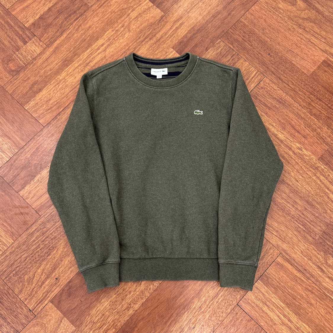 95 라코스테 해비스웻 카키 맨투맨 티셔츠  상품이미지1