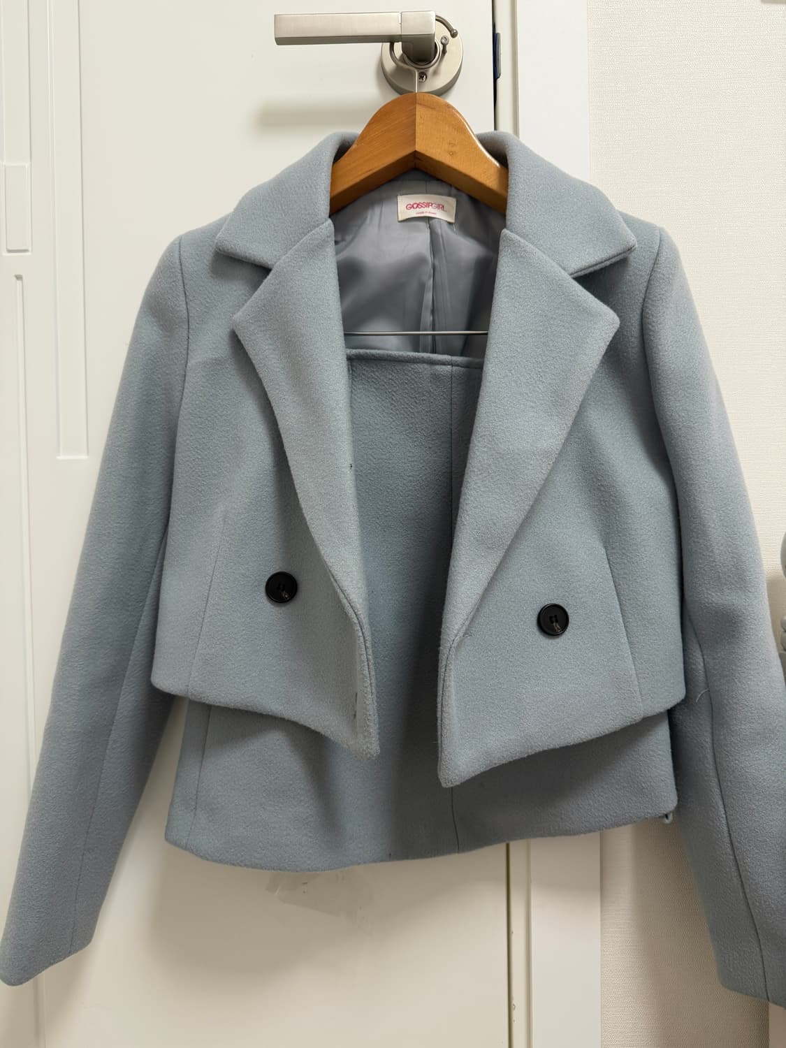 빈티지 자켓 투피스 스카이블루 스커트 상품이미지1