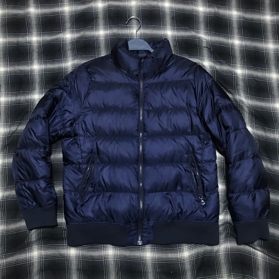 유니클로 재팬라인 네이비 덕다운 탱커 숏패딩 상품이미지1