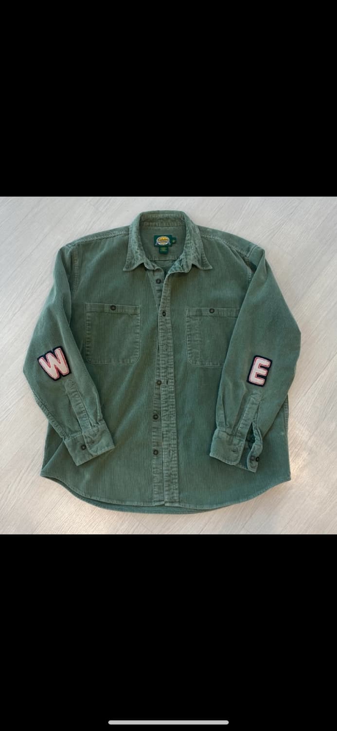 90s 미국빈티지 카키 WE 코듀로이 셔츠 상품이미지1