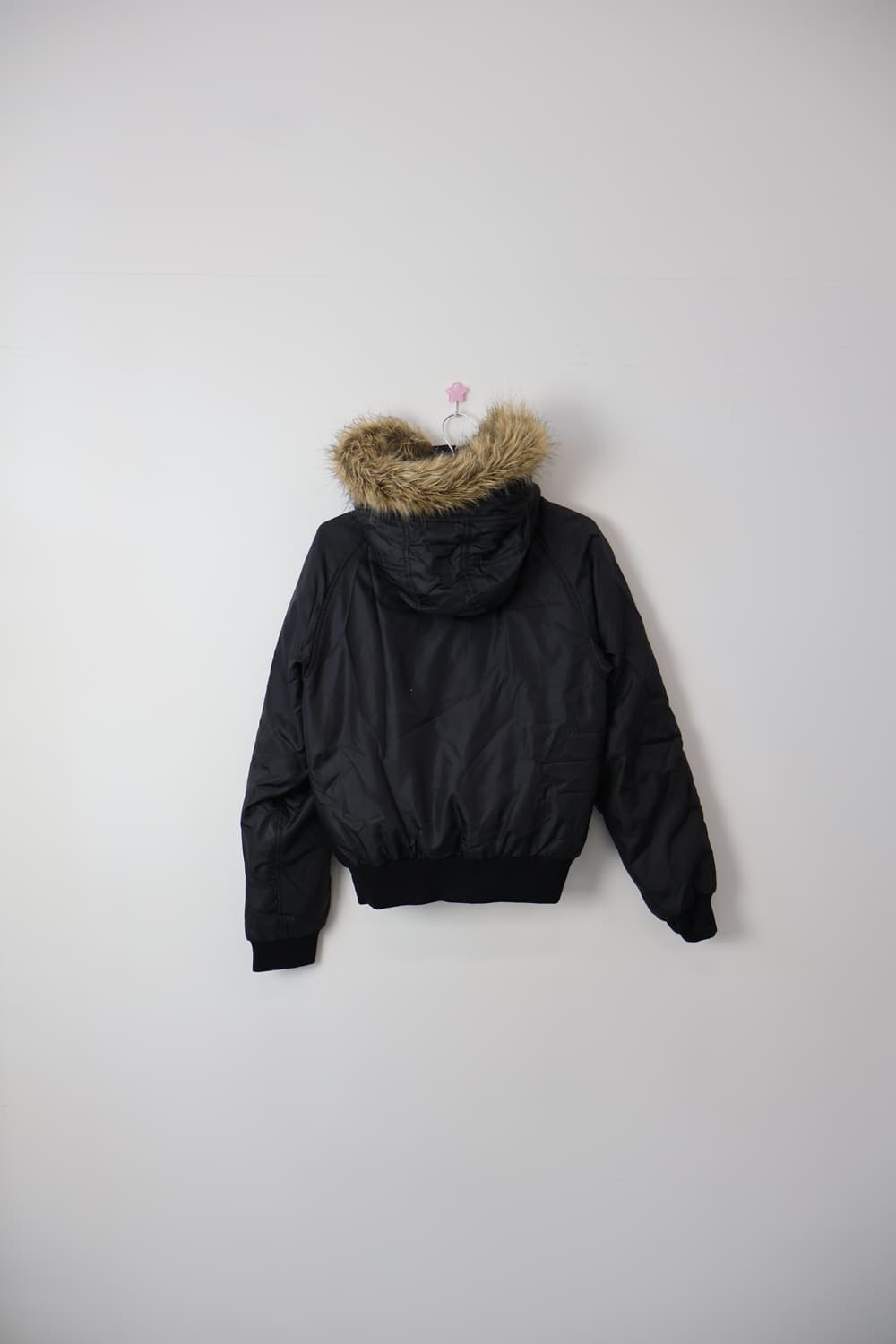 Polo Jeans Black Fur N-2B Bomber Jacket 상품이미지5