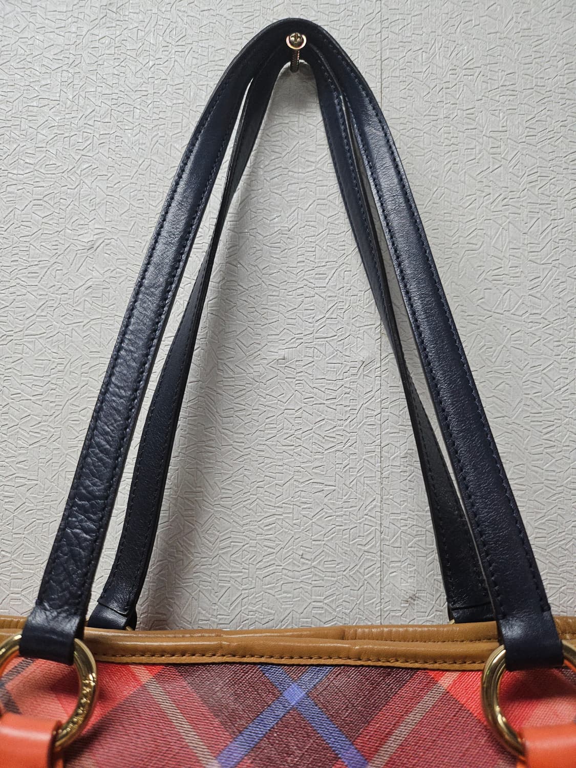 헤지스  WALES CHECK 레드 뉴 체크 패턴 쇼퍼백 상품이미지6