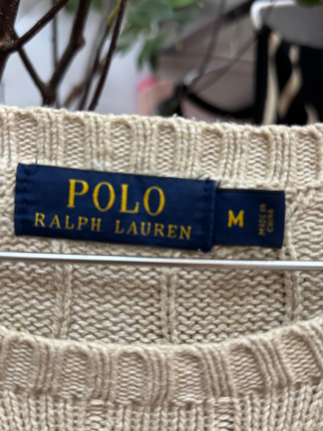 🧥 Polo랄프로렌 스웨터 케이블 크루넥 꽈베기 스웨터 - 아이보리 상품이미지5