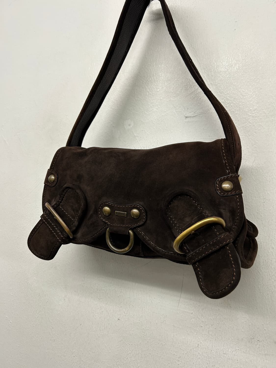 Kalliste Y2K 빈티지 스웨이드 레더 숄더백 상품이미지2