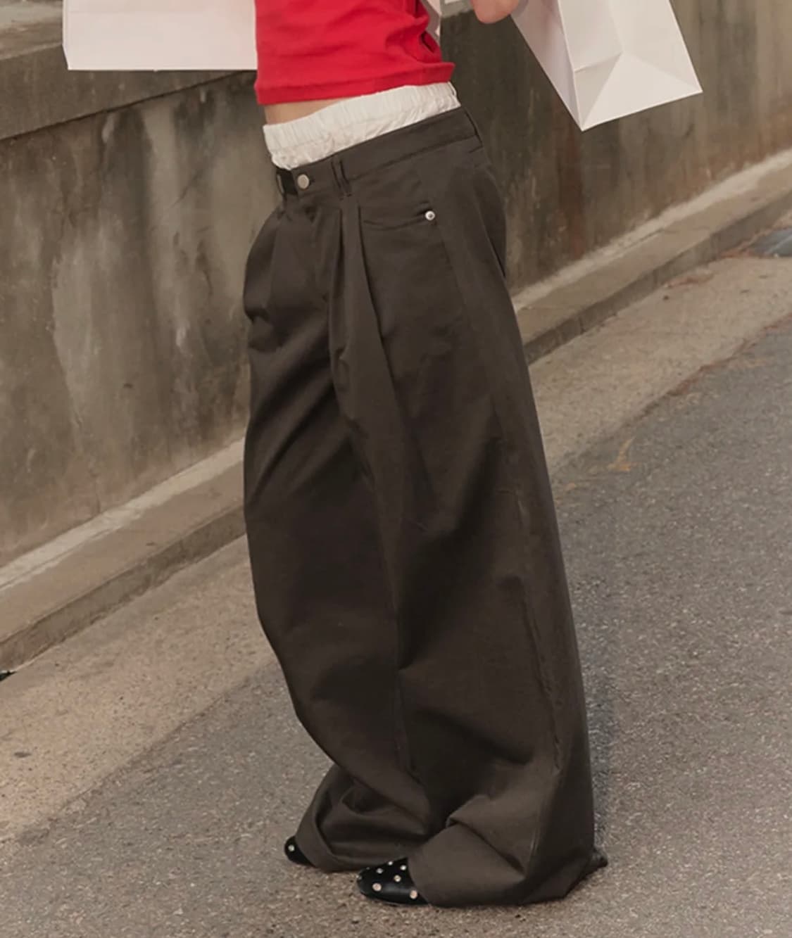 오데스 언더웨어 레이어드 트라우저 - 차콜 상품이미지2