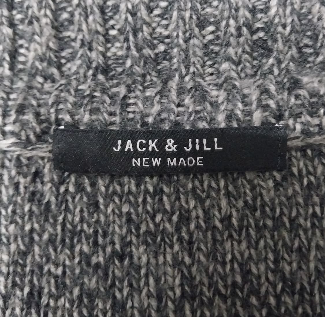 잭앤질 그레이 블랙 배색 숄카라 가디건 95 상품이미지5