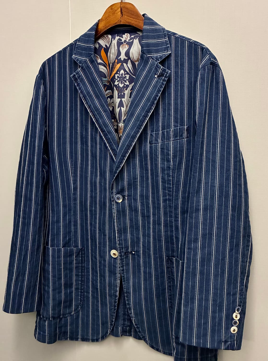 (L~XL)BOB italy 비오비 리넨 스트라이프 블레이저 자켓 상품이미지2