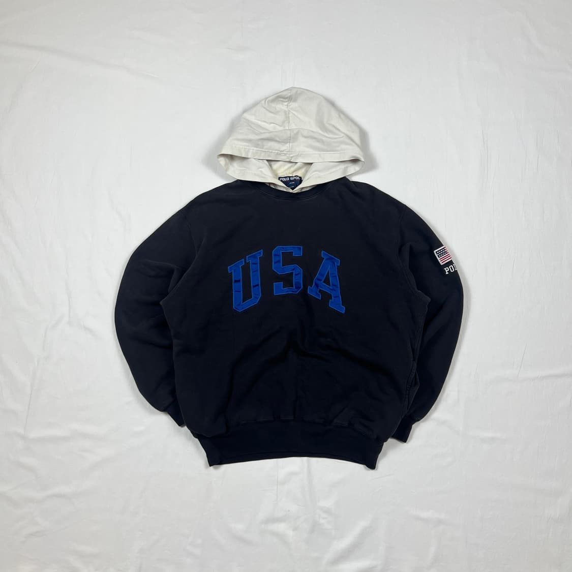 90’s 폴로스포츠 usa 플래그 로고 후드티 상품이미지1