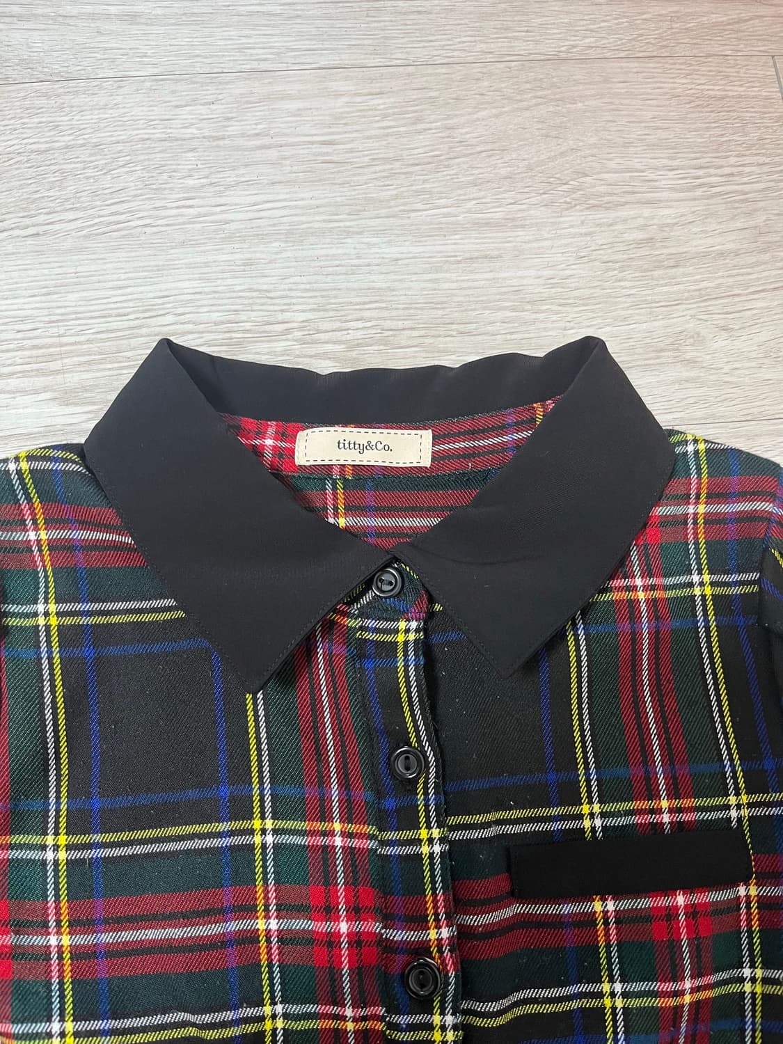 titty&co 체크 플리츠 원피스 상품이미지3