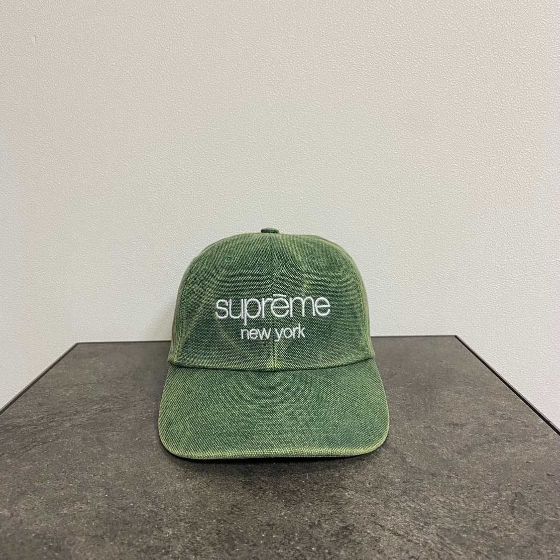 (OS) 슈프림 6패널 볼캡 모자 클래식 스톤 워시드 그린 상품이미지1