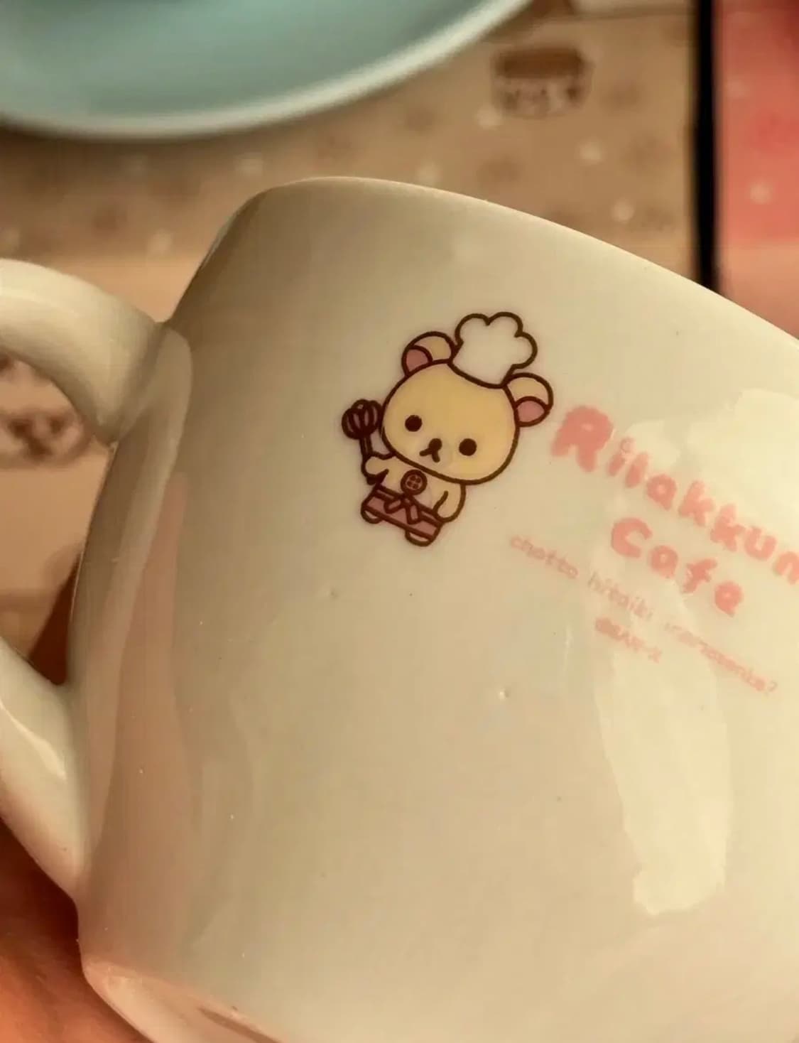 산엑스 리락쿠마 카페 머그컵 커피 찻잔 코리락쿠마 고전 빈티지 컵 접시  상품이미지6