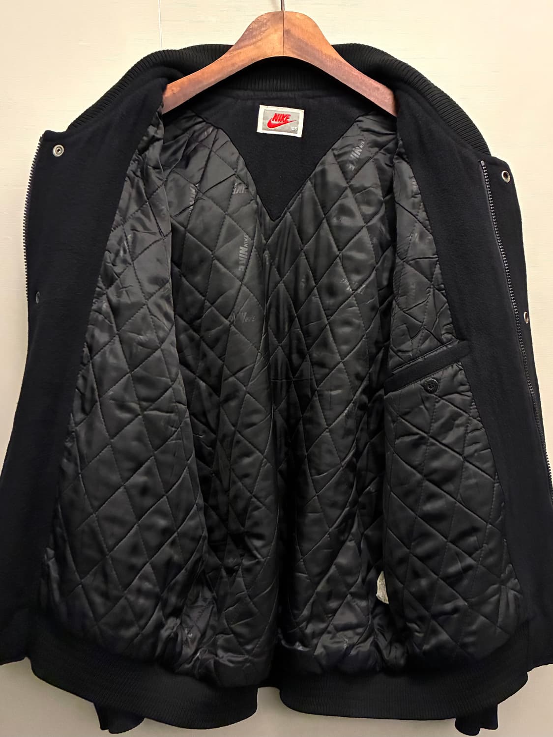 (XL)90s nike 나이키 빈티지 에어 빅로고 울 봄버 바시티자켓 상품이미지9