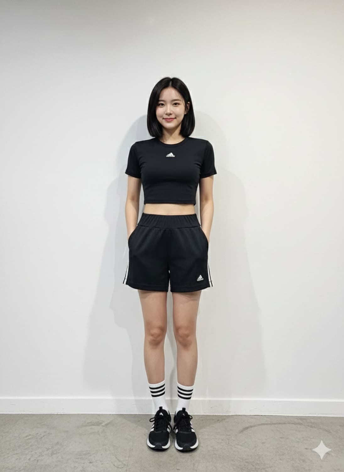 아디다스 러닝 반바지 블랙_호칭73 상품이미지1