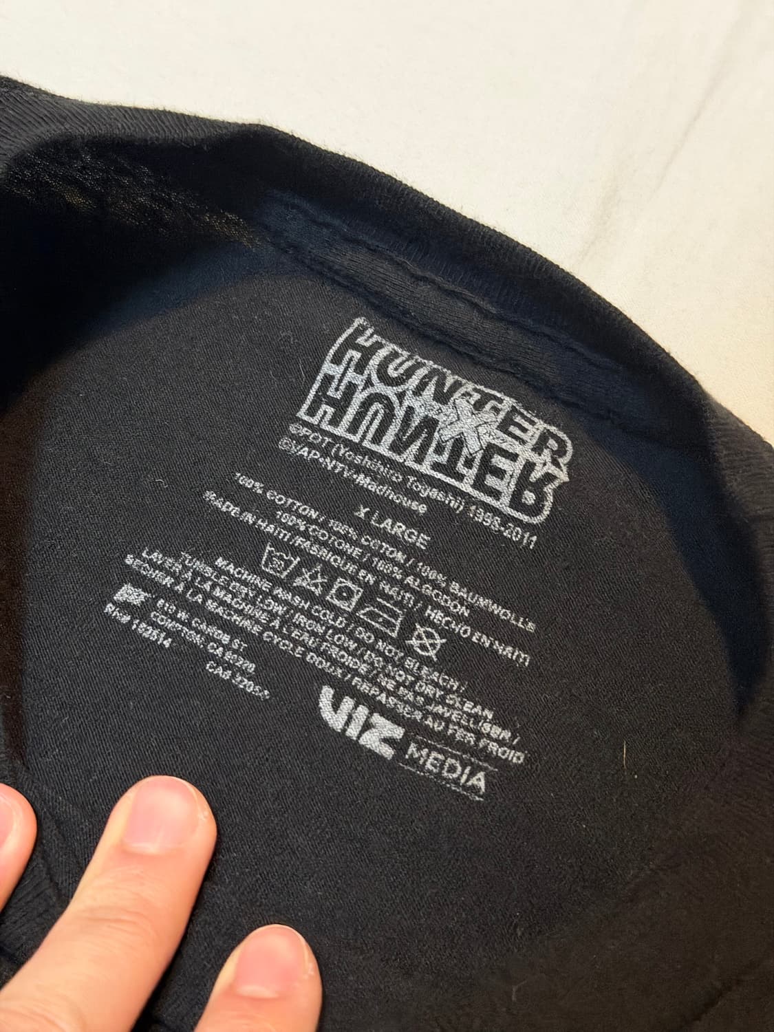 헌터 X 헌터 빈티지 애니매이션 티셔츠 블랙 상품이미지3