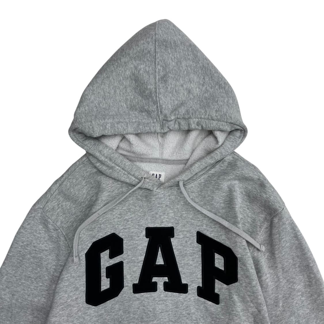  갭 블랙 센터로고 그레이 후드 L 상품이미지4