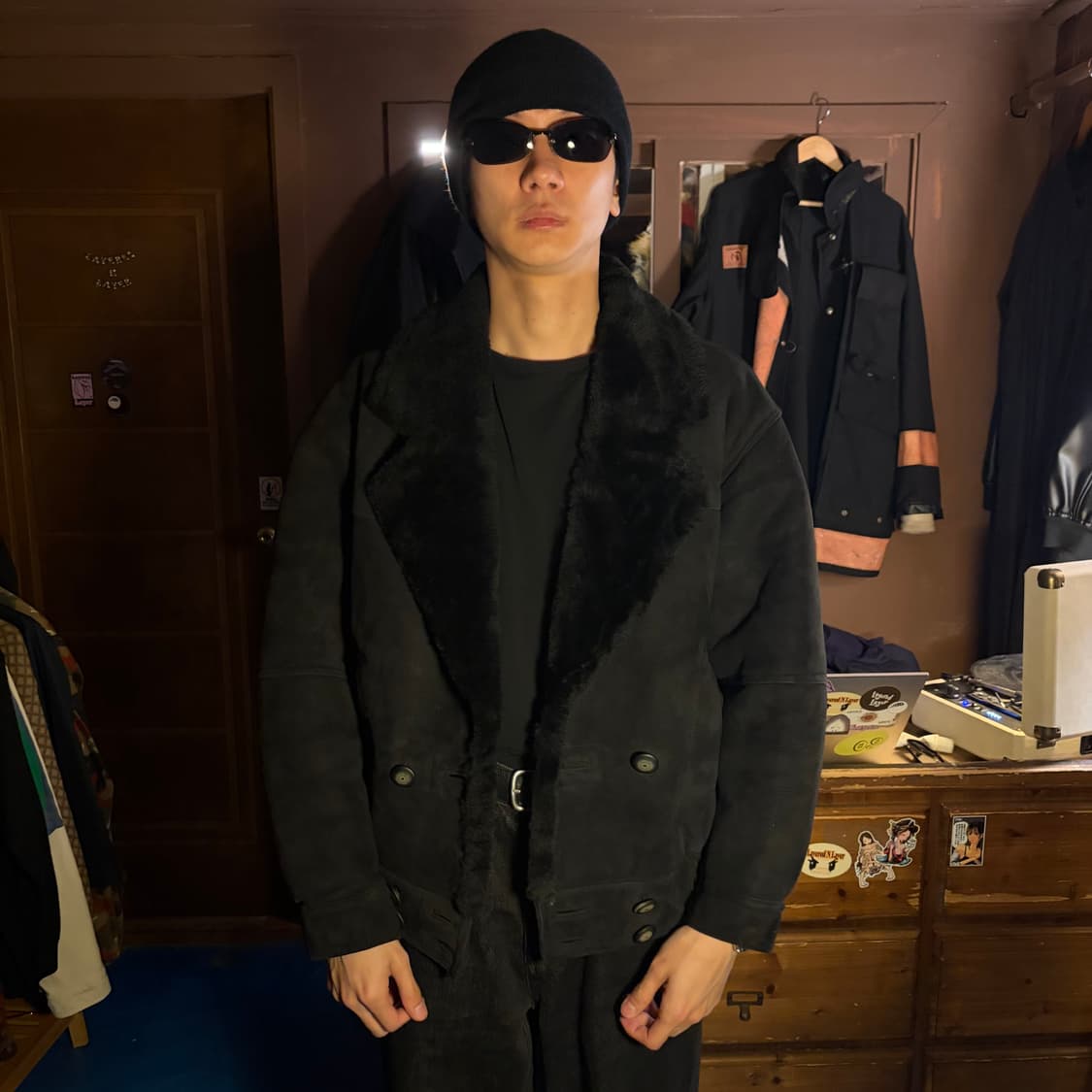 FRONTLINE LAMB LEATHER SHEARLING JACKET 상품이미지3