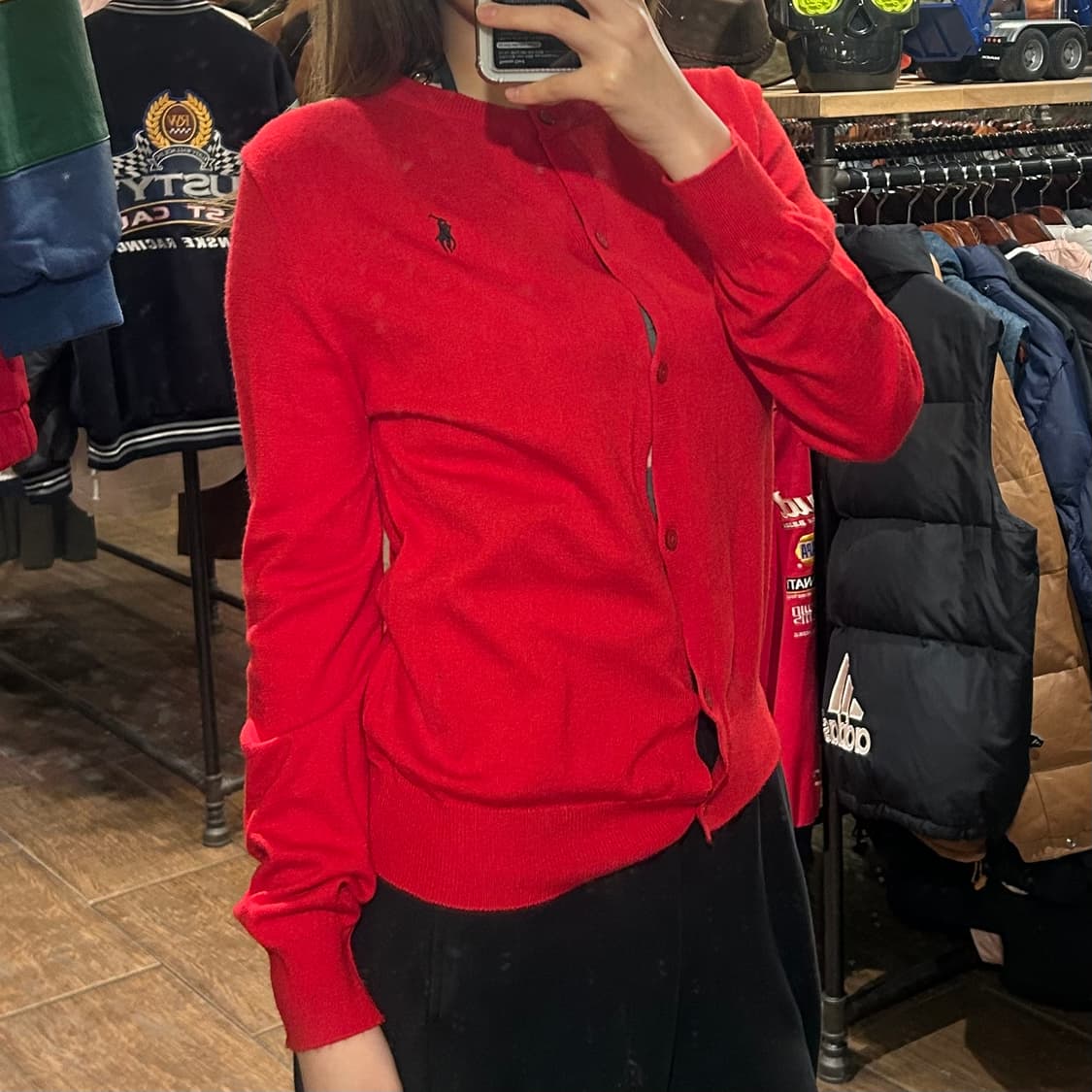 [HI] 폴로 랄프로렌 니트 가디건 레드 상품이미지3