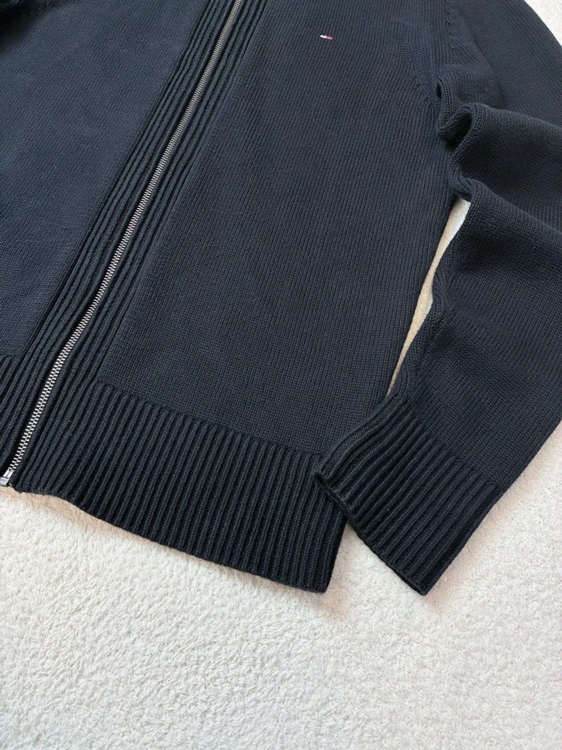 타미힐피거 시그니처 스몰로고 코튼 풀집 니트 가디건 PN5750 상품이미지3