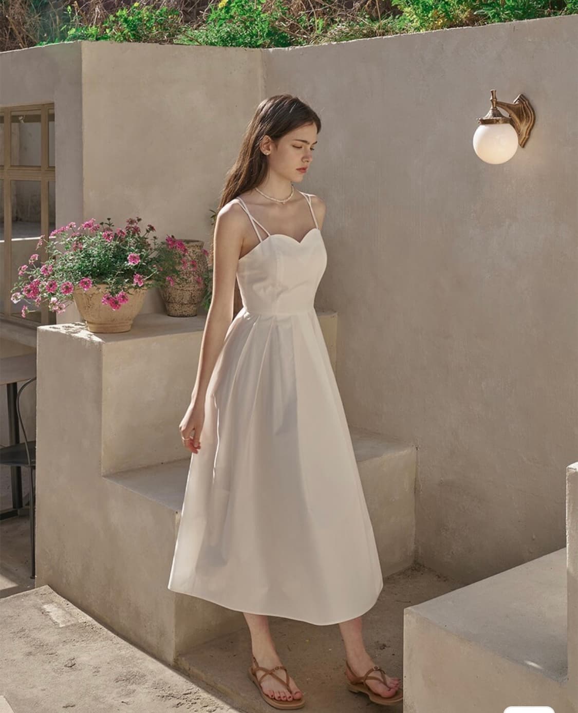 플로움 Classic Heart Bustier Dress 화이트 S 상품이미지1