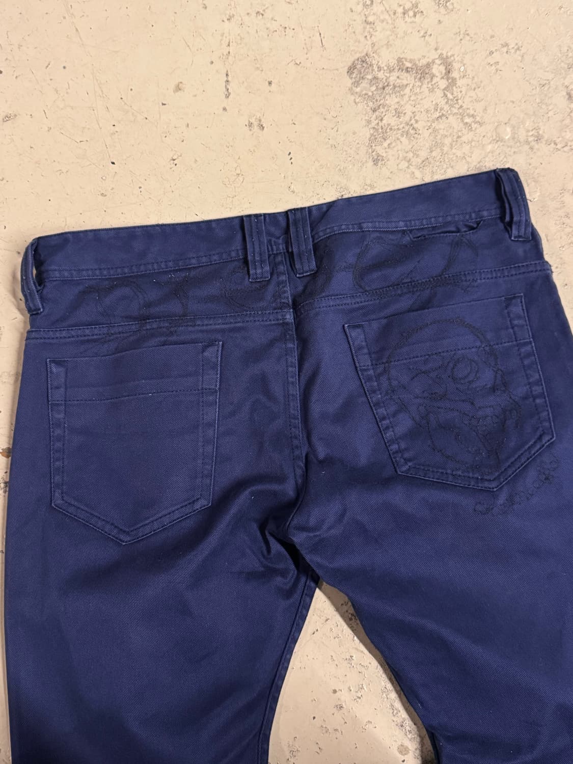 Diesel 디젤 스컬 자수 진 상품이미지5