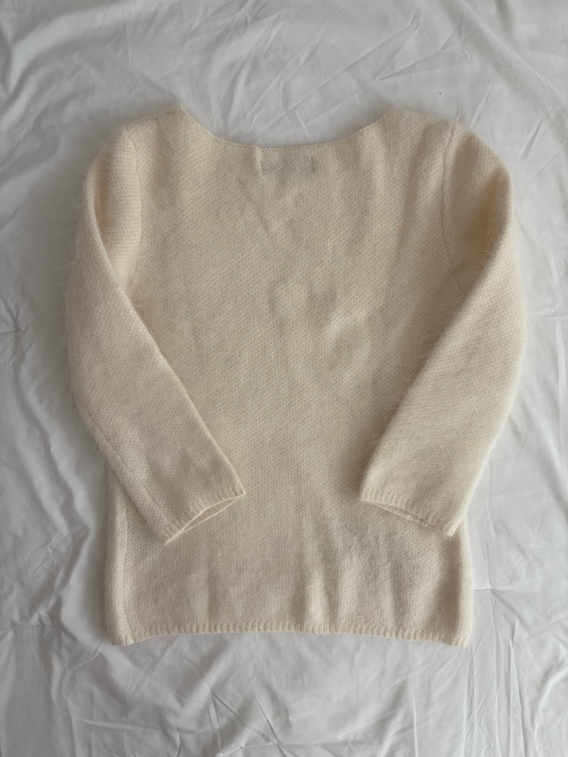 SALE) boat neck sweater 보트넥 헤어리 니트 상품이미지6
