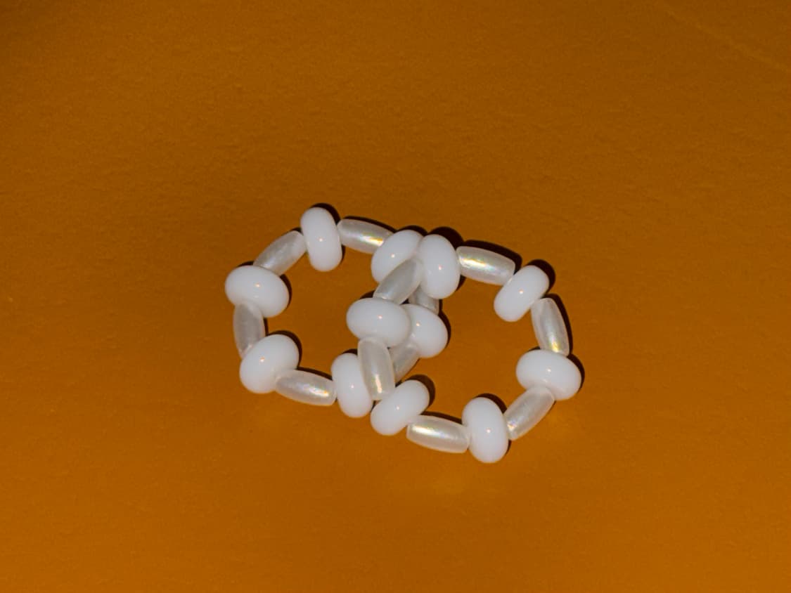 밀크 펄 비즈 반지 Milk pearl Ring 상품이미지3