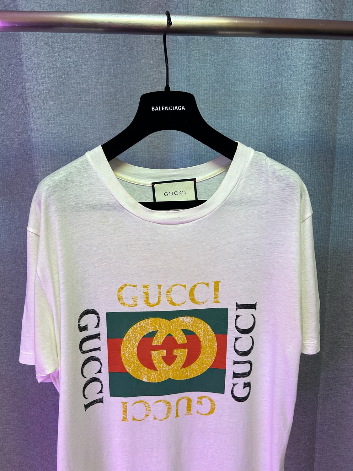 구찌 타이거 플라워 빈티지 로고 티 상품이미지2