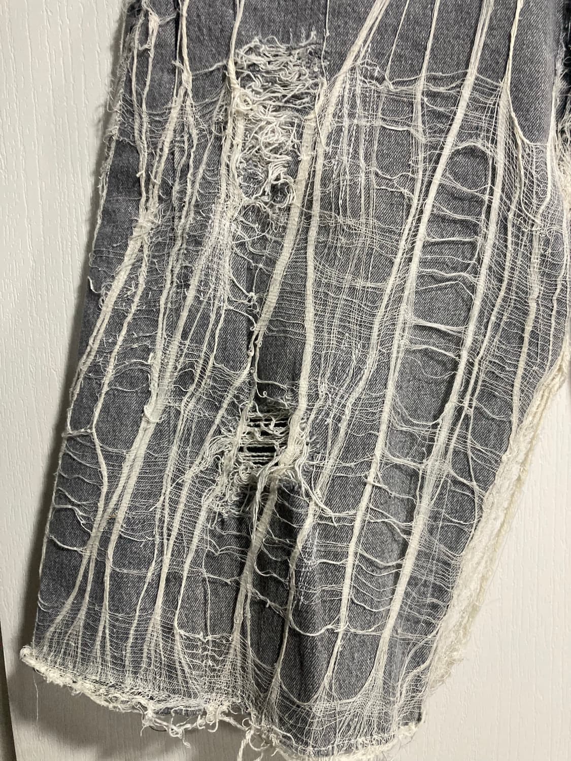 스파이더웹 버뮤다 데님 팬츠 상품이미지3