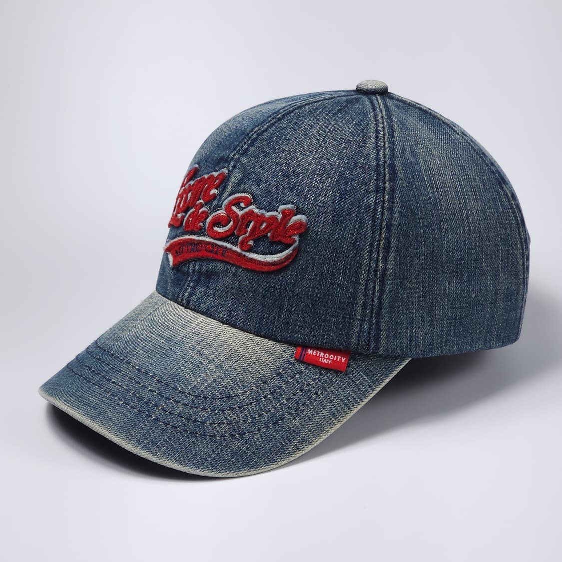 메트로시티 ITALY 데님 Y2K 빈티지 볼캡 모자 상품이미지2