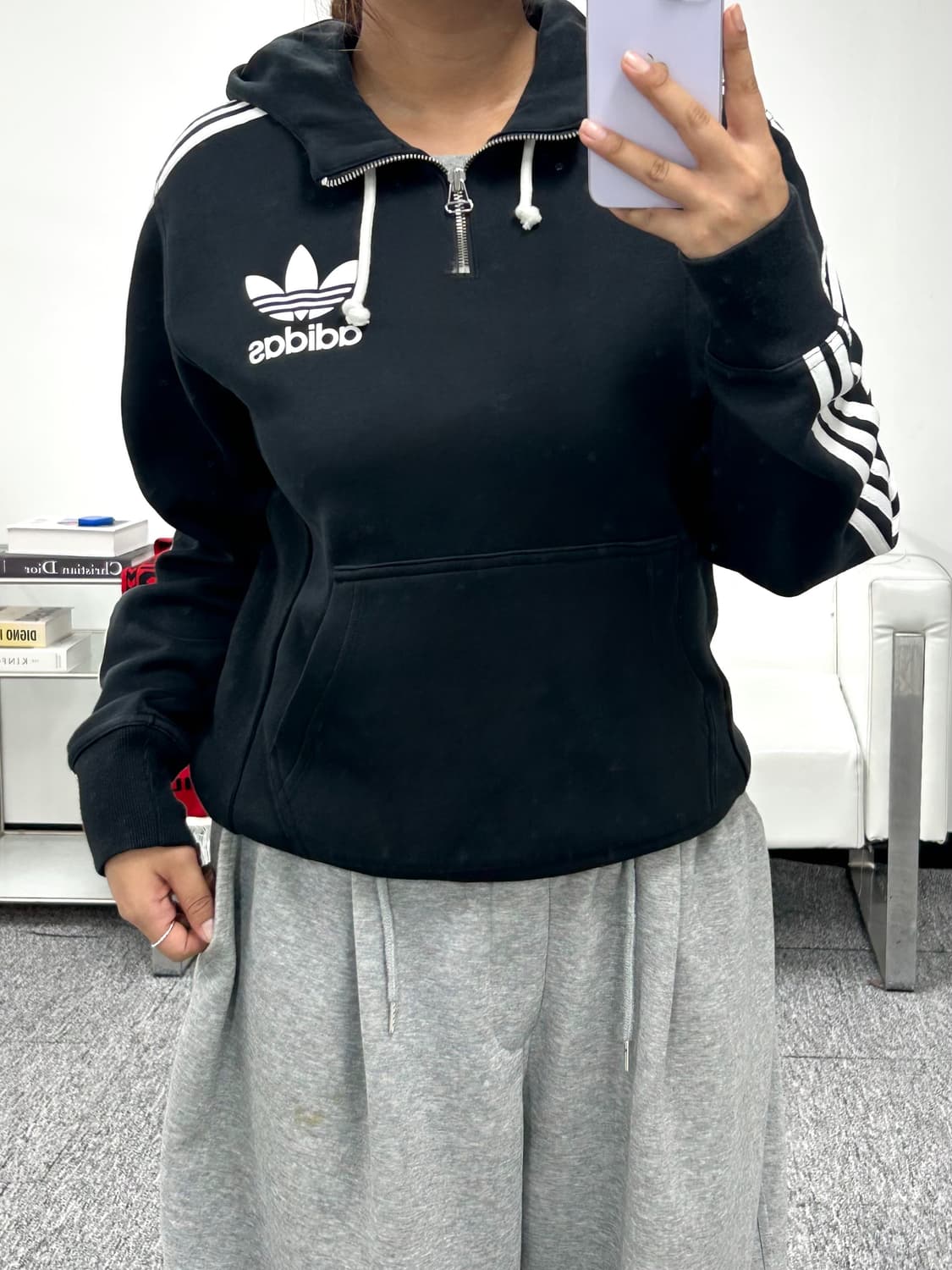 아디다스 테리 후드 반집업 90 상품이미지2