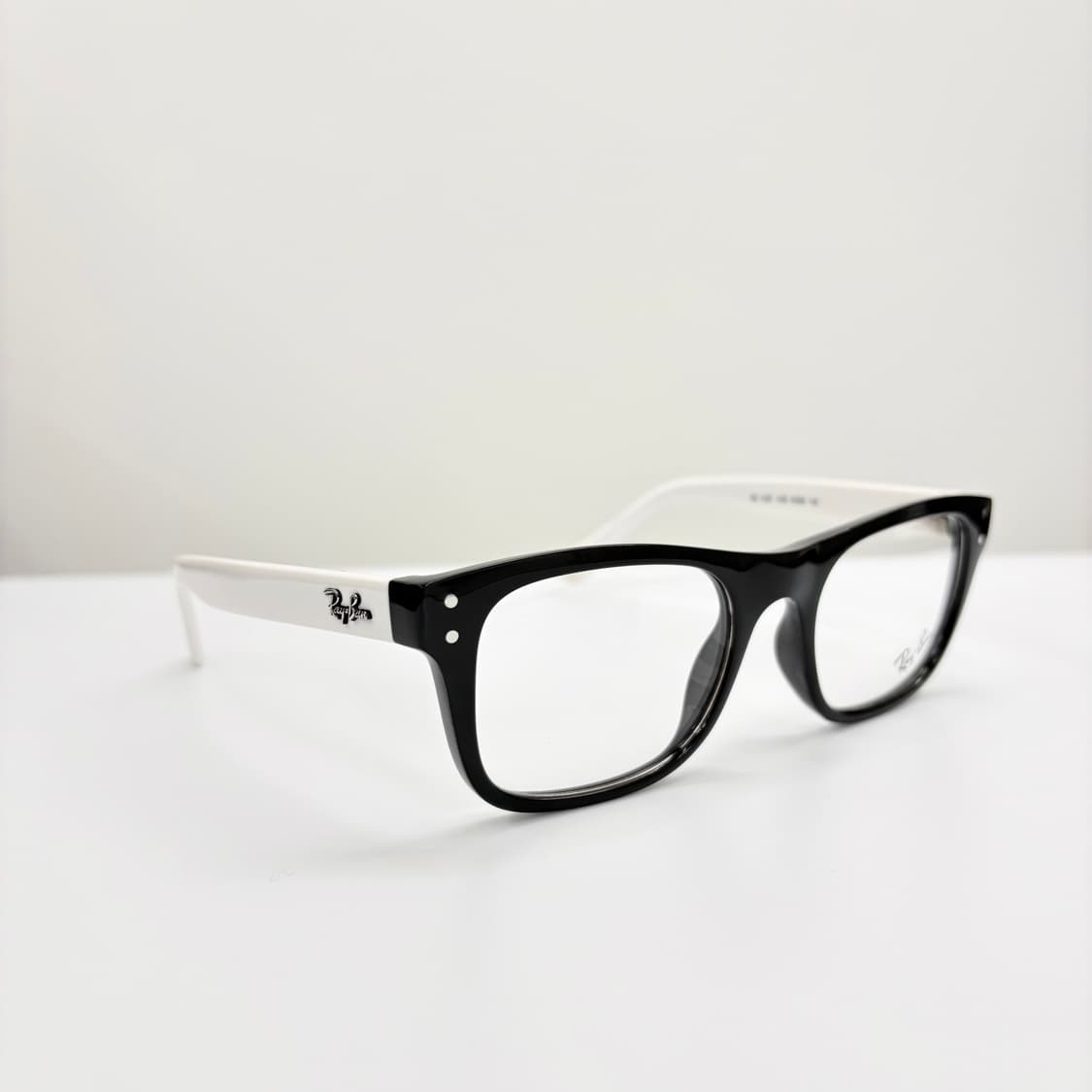 RAYBAN 레이밴 블랙화이트 스퀘어 뿔테 상품이미지2