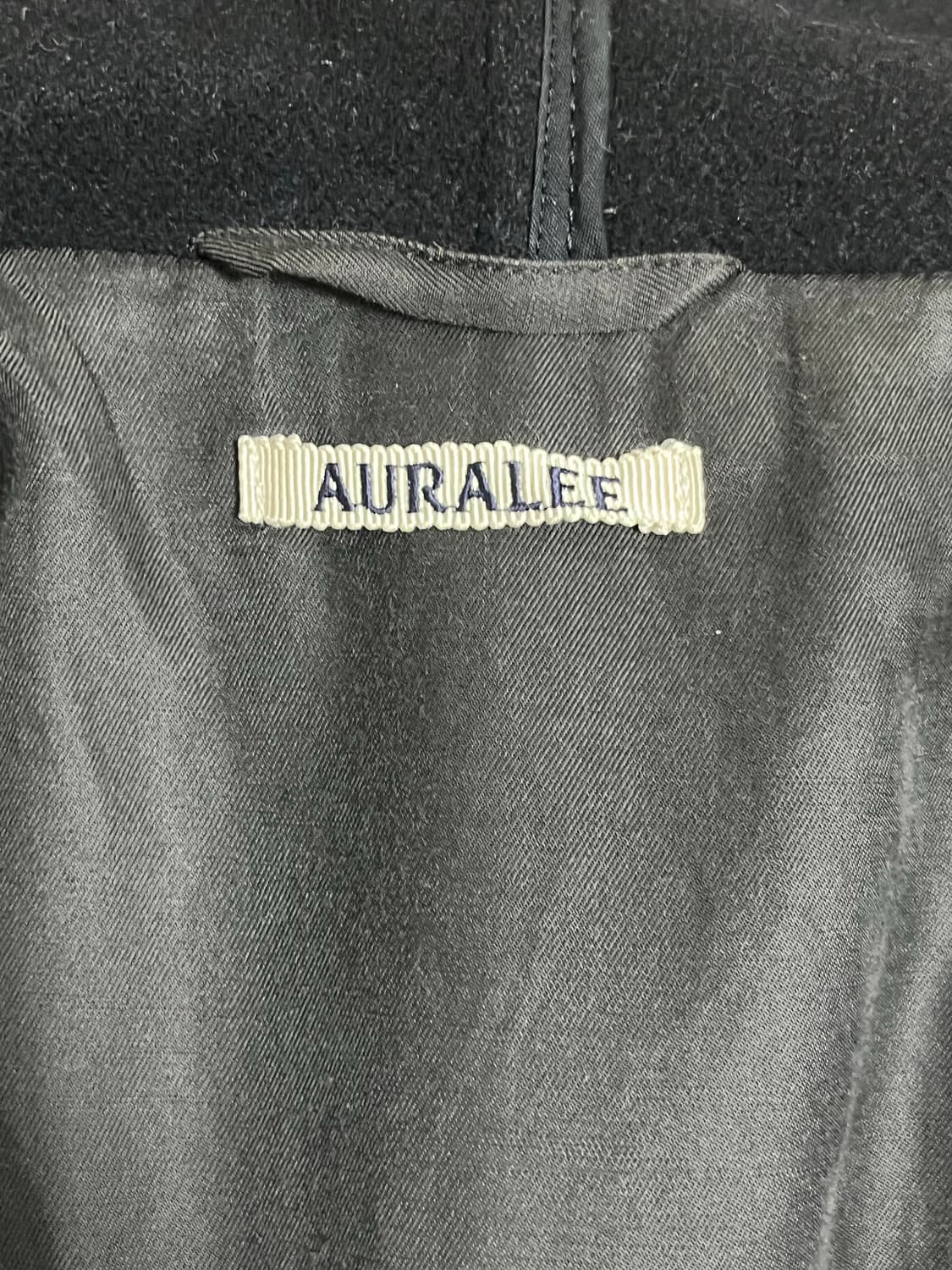 오라리 울 실크 멜튼 더플 코트 블랙 네이비 3사이즈 상품이미지8